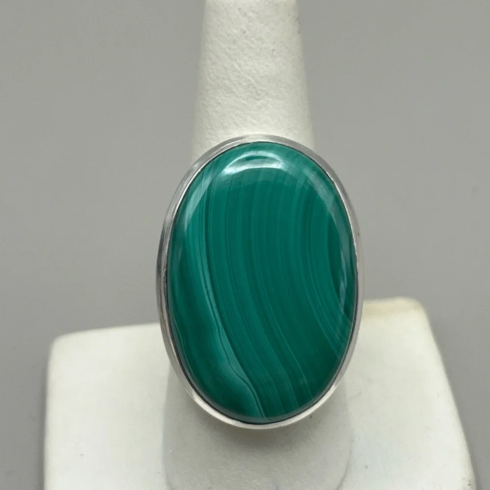 Sterling Silver Malachite Ring